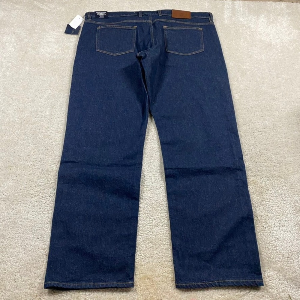 Brooks Brothers Jeans Mens 42x32 Straight Leg Jeans Dark Indigo Blue Stretch NWT